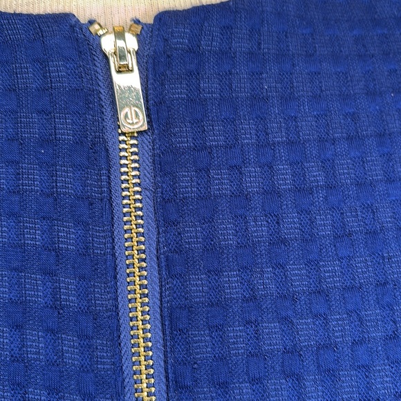 Small Liz Lange Navy Blue Zip Jacket Blazer - Picture 5 of 8